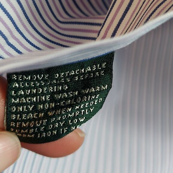 Lauren Ralph Lauren Striped Button Dress Shirt - Picture 5 of 5